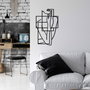 Wallity Think - M Escultura de Pared de Metal Negra